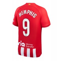 Billiga Atletico Madrid Memphis Depay #9 Hemma fotbollskläder 2023-24 Kortärmad